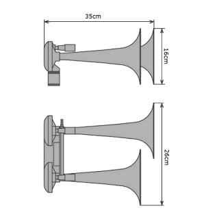 Клаксон тромби 12V 24V