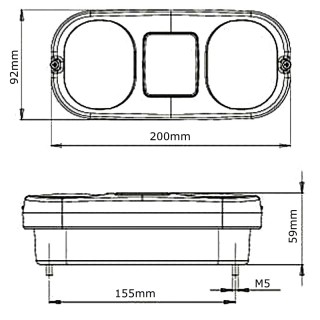 Диодни (LED) стопове за ремарке 2бр 12V