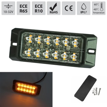 Аварийна сигнална LED лампа 12V 24V блиц