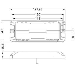 Аварийна сигнална LED лампа 12V 24V блиц