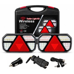 Безжични диодни (LED) стопове за ремарке с магнитно закачане 2бр 12V 24V