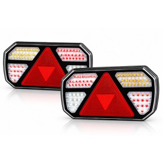 Безжични диодни (LED) стопове за ремарке с магнитно закачане 2бр 12V 24V
