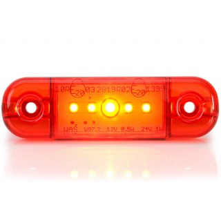 Диоден (LED) габарит серия W97.2 червен 12V / 24V