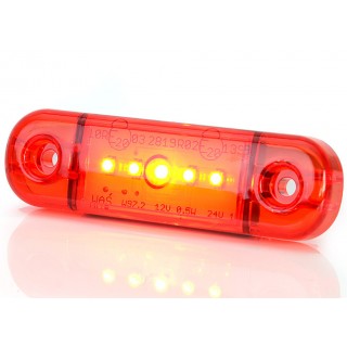Диоден (LED) габарит серия W97.2 червен 12V / 24V