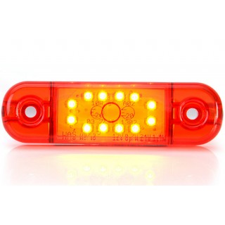 Диоден (LED) габарит серия W97.3 червен 12V / 24V