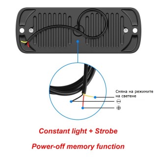 Аварийна сигнална LED лампа 12V 24V блиц