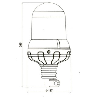 Сигнална лампа, аварийна, маяк, буркан 12V