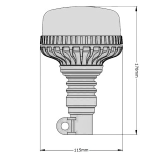Аварийна сигнална LED лампа 12V 24V