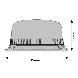 Сигнална LED лампа, аварийна, маяк, буркан 12V 24V