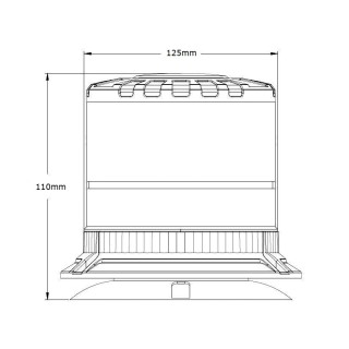 Сигнална LED лампа, аварийна, маяк, буркан 12V 24V