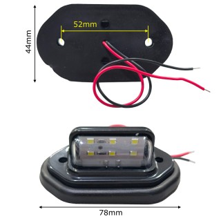 Диодно (LED) осветление за регистрационен номер универсално 12V 24V