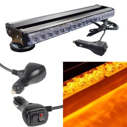 Аварийна сигнална LED лампа 12V блиц оранжева светлина