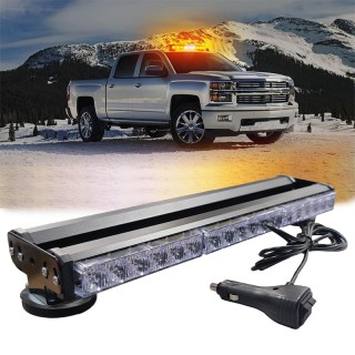 Аварийна сигнална LED лампа 12V блиц оранжева светлина