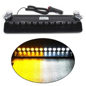 Аварийна сигнална LED лампа 12V блиц оранжева светлина