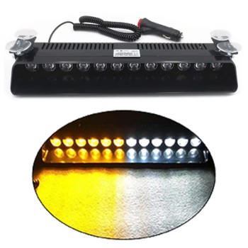 Аварийна сигнална LED лампа 12V блиц оранжева светлина