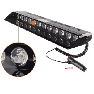 Аварийна сигнална LED лампа 12V блиц оранжева светлина