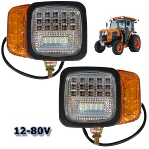Диодни (LED) фарове с мигач, къси и дълги 12V 24V 2бр