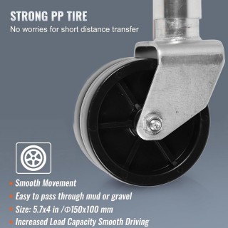 Опорно колело за ремаркета и каравани с двойна гума 680кг