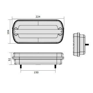 Диодни (LED) стопове за ремарке 1 бр 12V / 24V