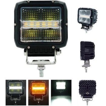 LED фар универсален с габарит и блиц аварийни светлини