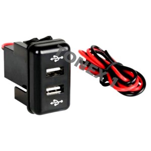 USB зарядно за два телефона за вграждане в таблото на VOLVO 12 / 24V