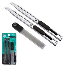 Макетен нож метален с резервни остриета