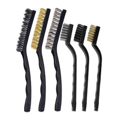 Комплект телени четки с пластмасова дръжка 6 бр