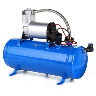 Въздушен компресор 12V с резервоар 6л, 150 PSI (8 Bar)