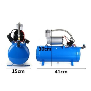 Въздушен компресор 12V с резервоар 6л, 150 PSI (8 Bar)