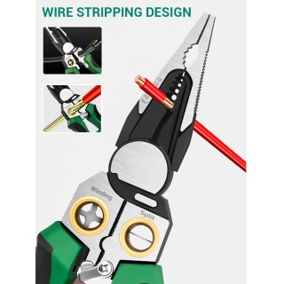 Мултифункционални клещи 8-в-1 с вграден фазомер за електротехници