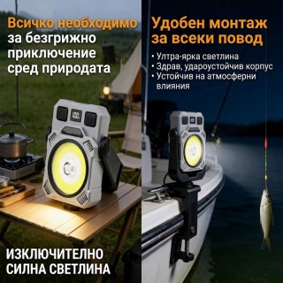 Акумулаторна LED лампа работна лампа