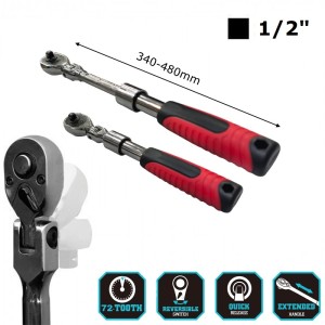 Тресчотка 1/2'' телескопична с чупеща глава