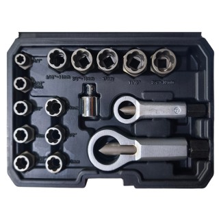 Комплект екстрактори за развалени болтове и гайки