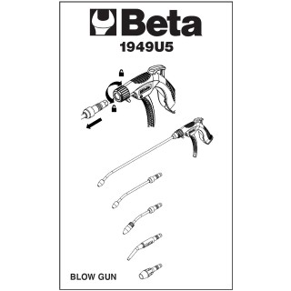 Пистолет за въздух с 5 дюзи BETA