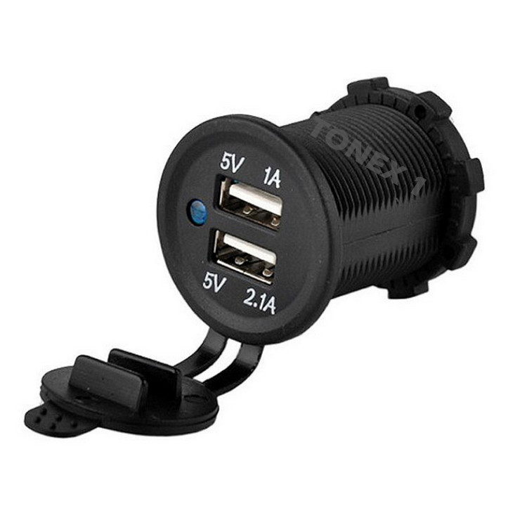 Dual USB Phone Charger Socket 5V LED Light For VW Transporter T5 2.1A  Adapter【